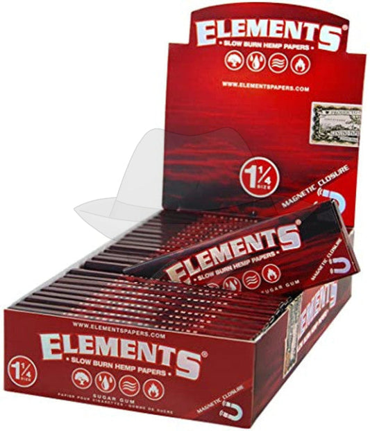 Elements Red 11/4 Rolling Paper Papers