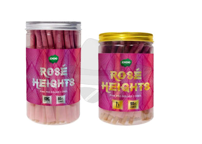 Endo Rose Heights Premium Pink Cones Rolling Papers