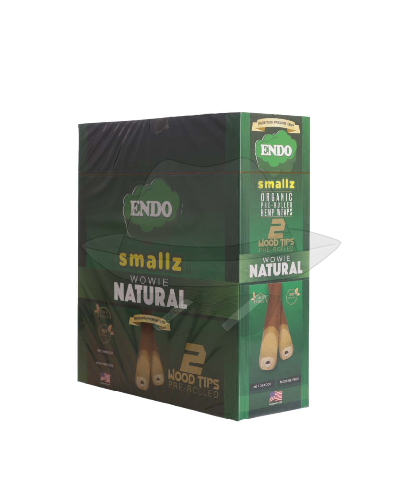Endo Smalls Organic Wrap With 2 Wood Tips Natural Rolling Papers