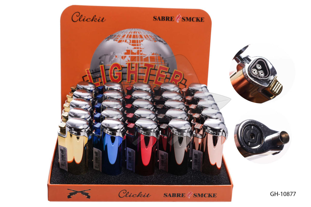 Gh-108778 Triple Flame Torch W/ Cigar Punch-25Ct Lighter