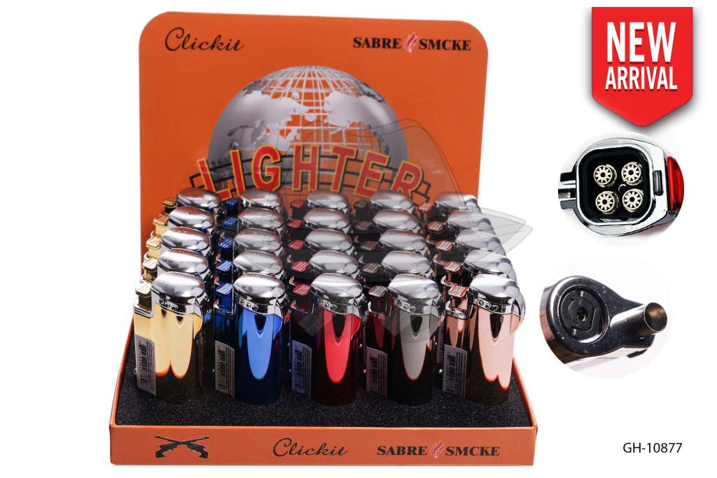 Gh-10879 4 Flame Torch W/ Cigar Punch-25Ct Lighter