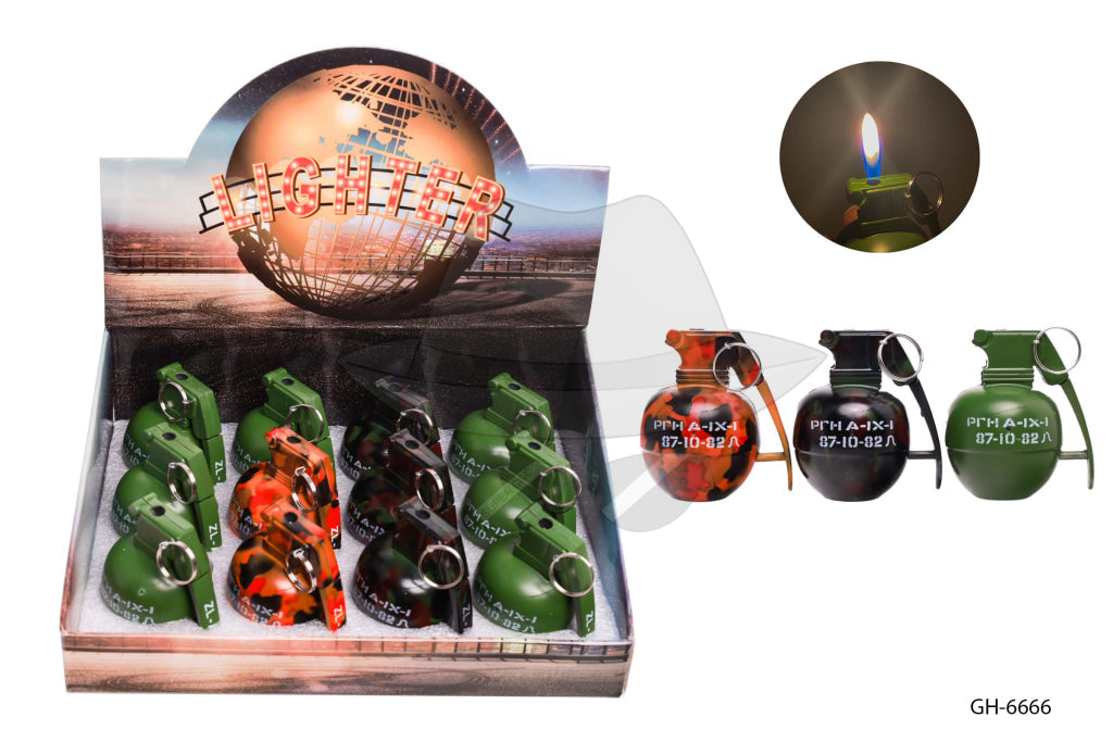 Grenade Flame W/sound - 12Ct Lighter