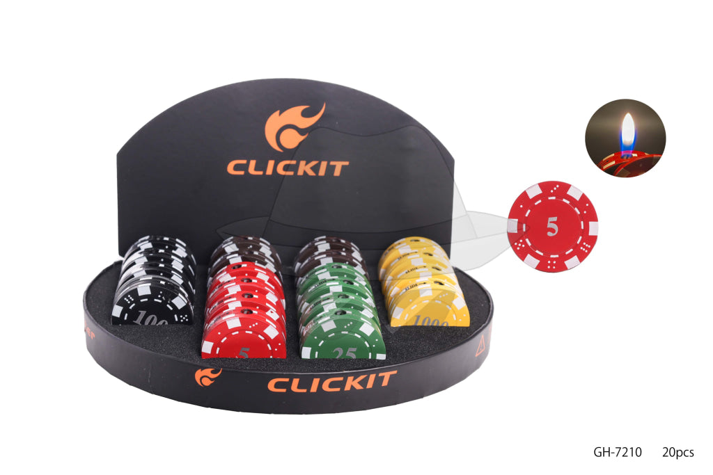 Gh-7210 Casino Chips Lighter -20Pcs