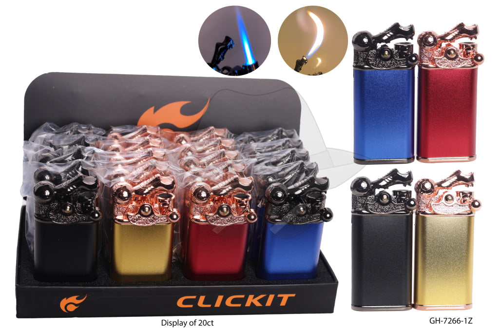 Gh7266-1Z Clickit Soccer Ball Torch&Flame 2In1 -20Ct Lighter