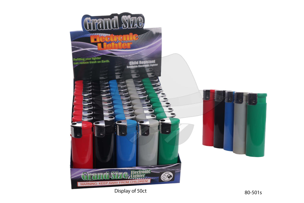 Grand Size Lighter Display Of 50Ct