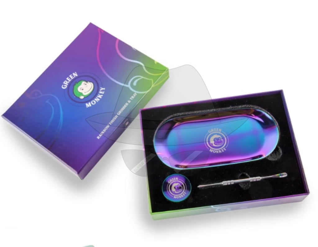 Green Monkey Rainbow Grinder & Tray Kit Grinder