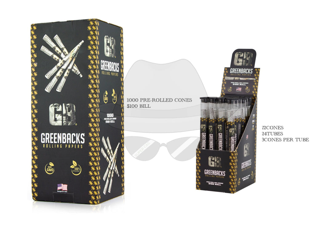 Greenbacks Pre-Rolled Cones Rolling Papers