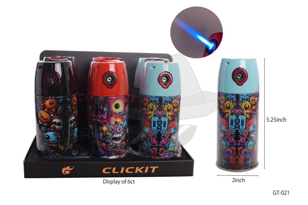 Gt - 021 Monster Spray Can Torch Lighter - 6Ct Lighter
