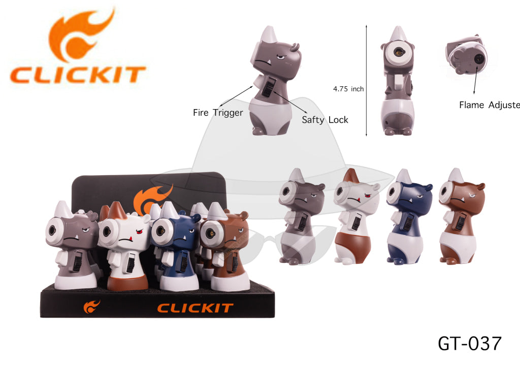 Gt-037 Clickit Torch Display(12Ct) Lighter