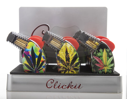 Gt016B Clickit Leaf Torch Display Of15Pc Lighter