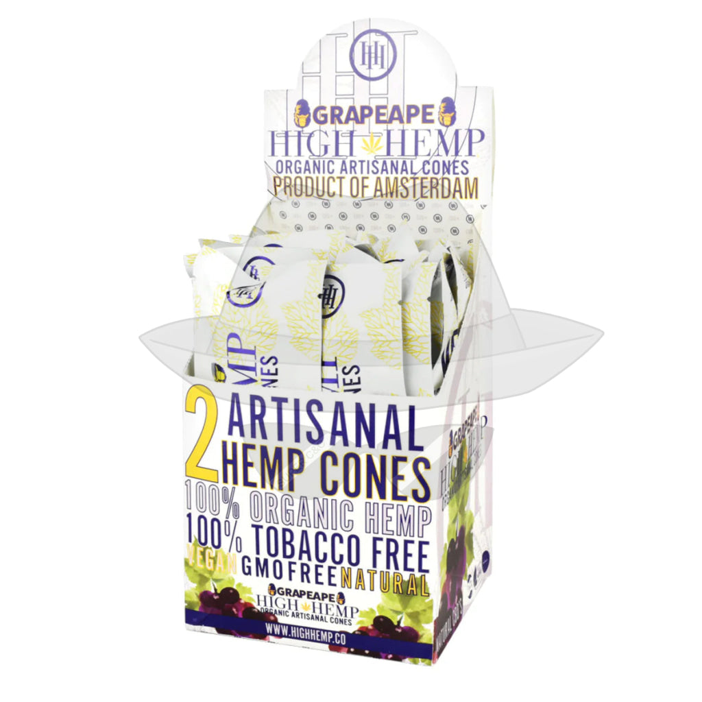 High Hem Cones 2Pk - Original 15Ct Grapeape Rolling Papers