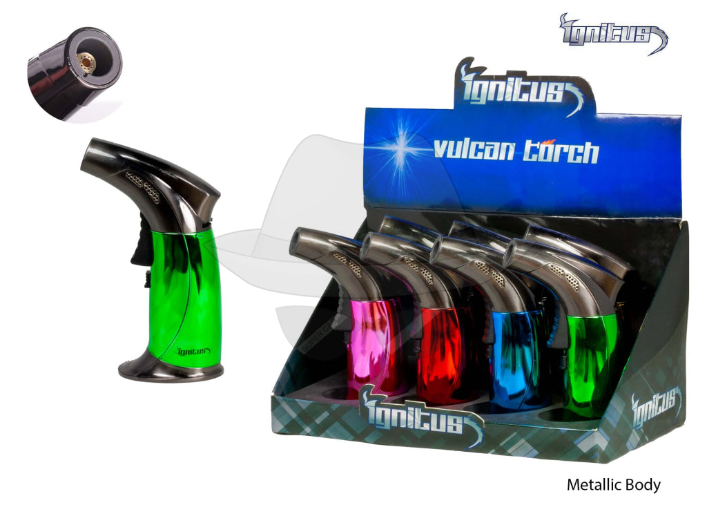 Ignitus Vulcan Metallic Body Torch -7Ct Lighter
