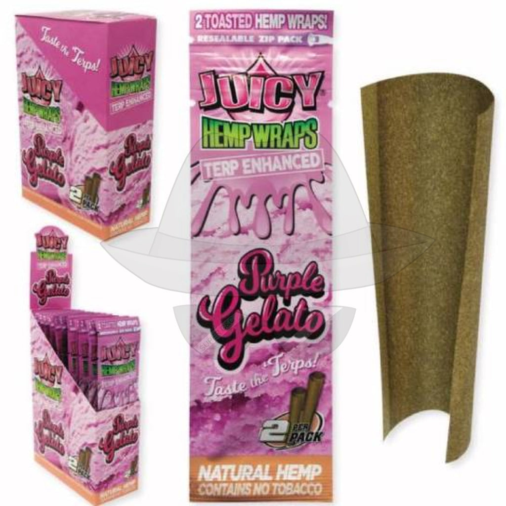 Juicy Hem Wraps Purple Gelator Rolling Papers