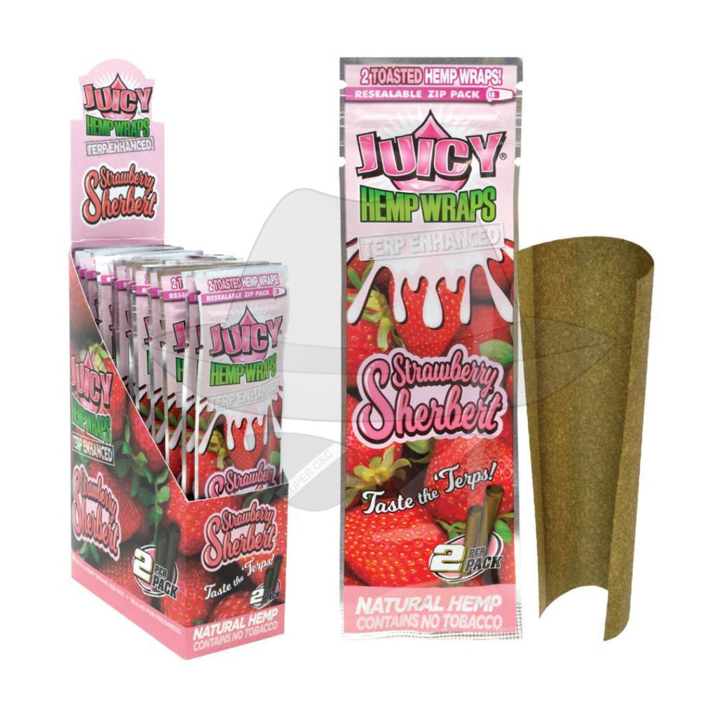 Juicy Hem Wraps Strawberry Sherbert Rolling Papers