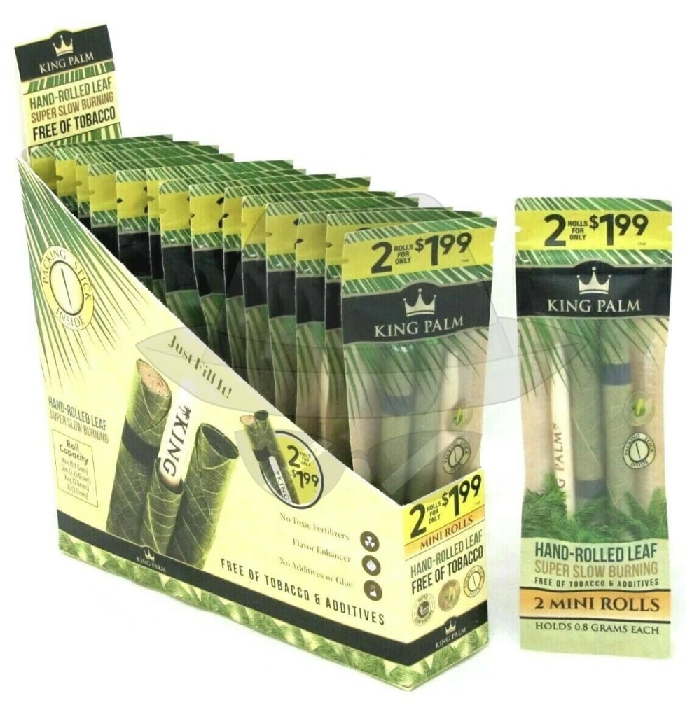 King Palm 2 Mini / Slim Rolls- 20Pk Display Rolls Rolling Papers