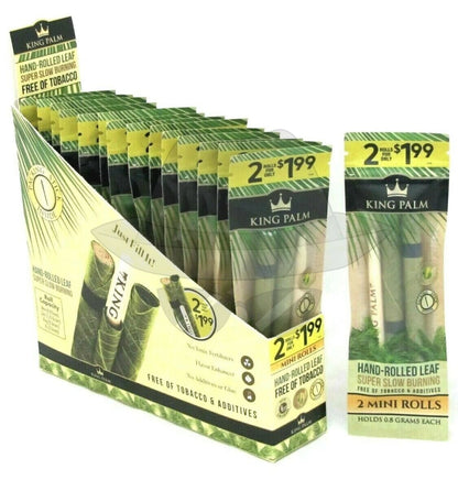 King Palm 2 Mini / Slim Rolls- 20Pk Display Rolls Rolling Papers