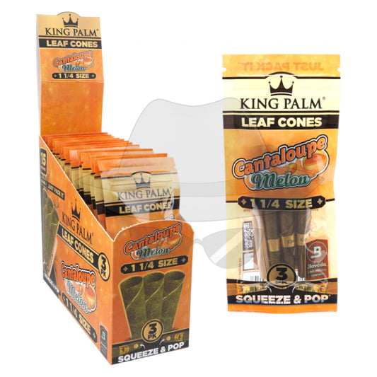 King Palm Cones 11/4 Cantaloupe Melon 15 Packs Of 3 Rolling Papers
