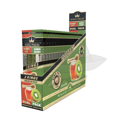 King Palm Dual Pack Of 2 Size-20Pack Honey Kiwi Rolling Papers