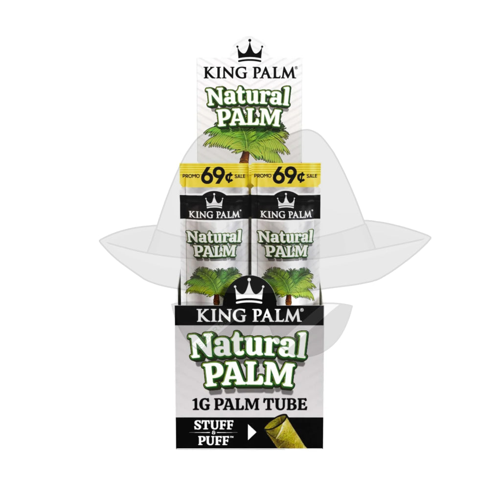 King Palm Flavored Mini 1Pk Leaf Tubes – Pre-Priced $0.69 - 30Ct Natural Rolling Papers