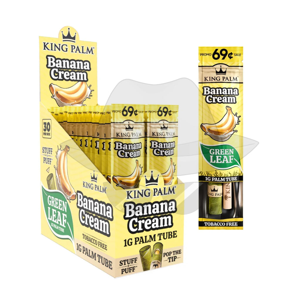 King Palm® 1 PK Flavored Pre-Rolled(30ct) BANANA CREAM Rolling Papers