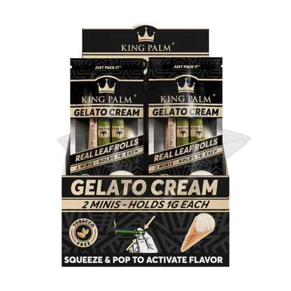 King Palm® 2 Minis Assorted Flavored Pre-Rolled Cones (20 Pack) GELATO Rolling Papers