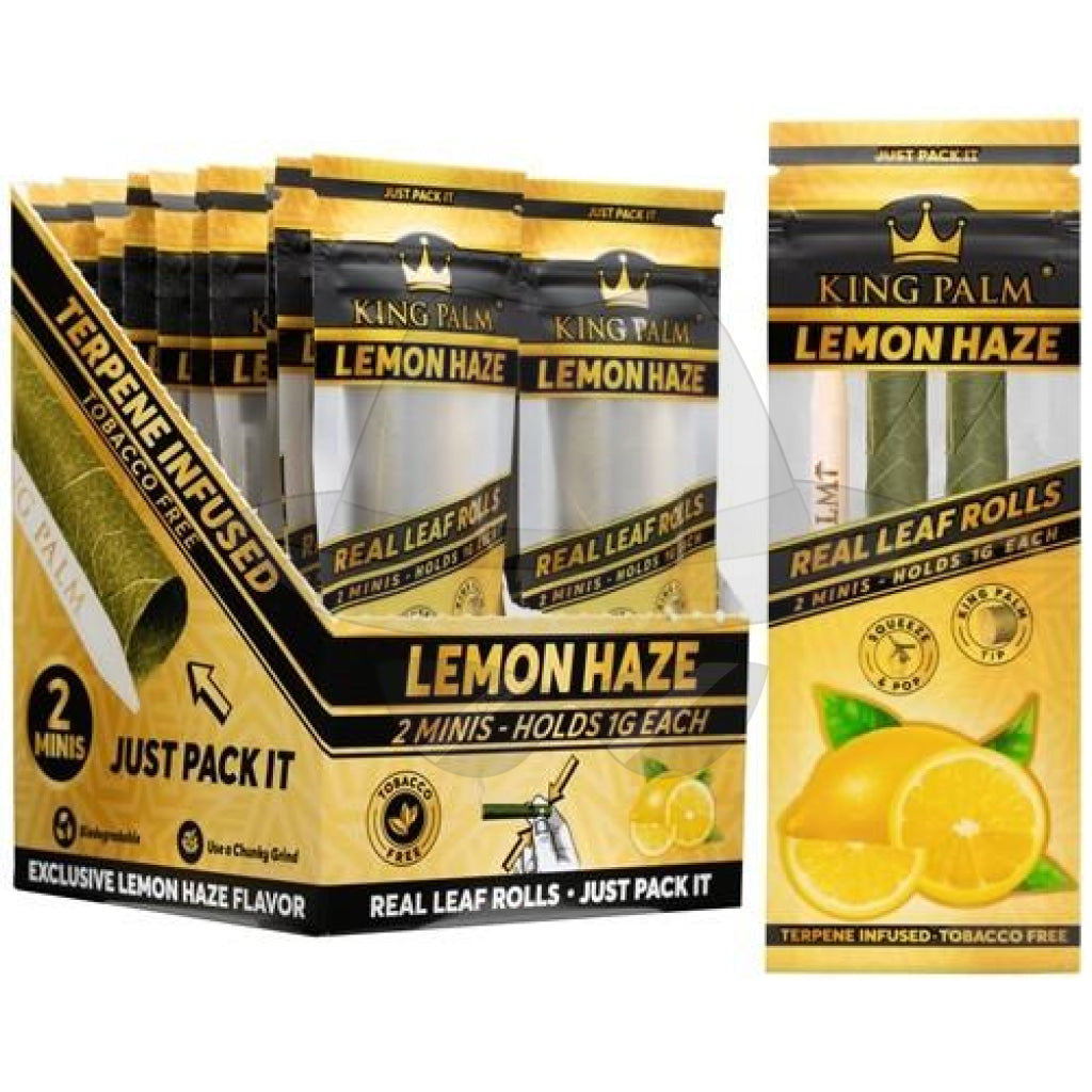 King Palm® 2 Minis Assorted Flavored Pre-Rolled Cones (20 Pack) Lemon Haze Rolling Papers