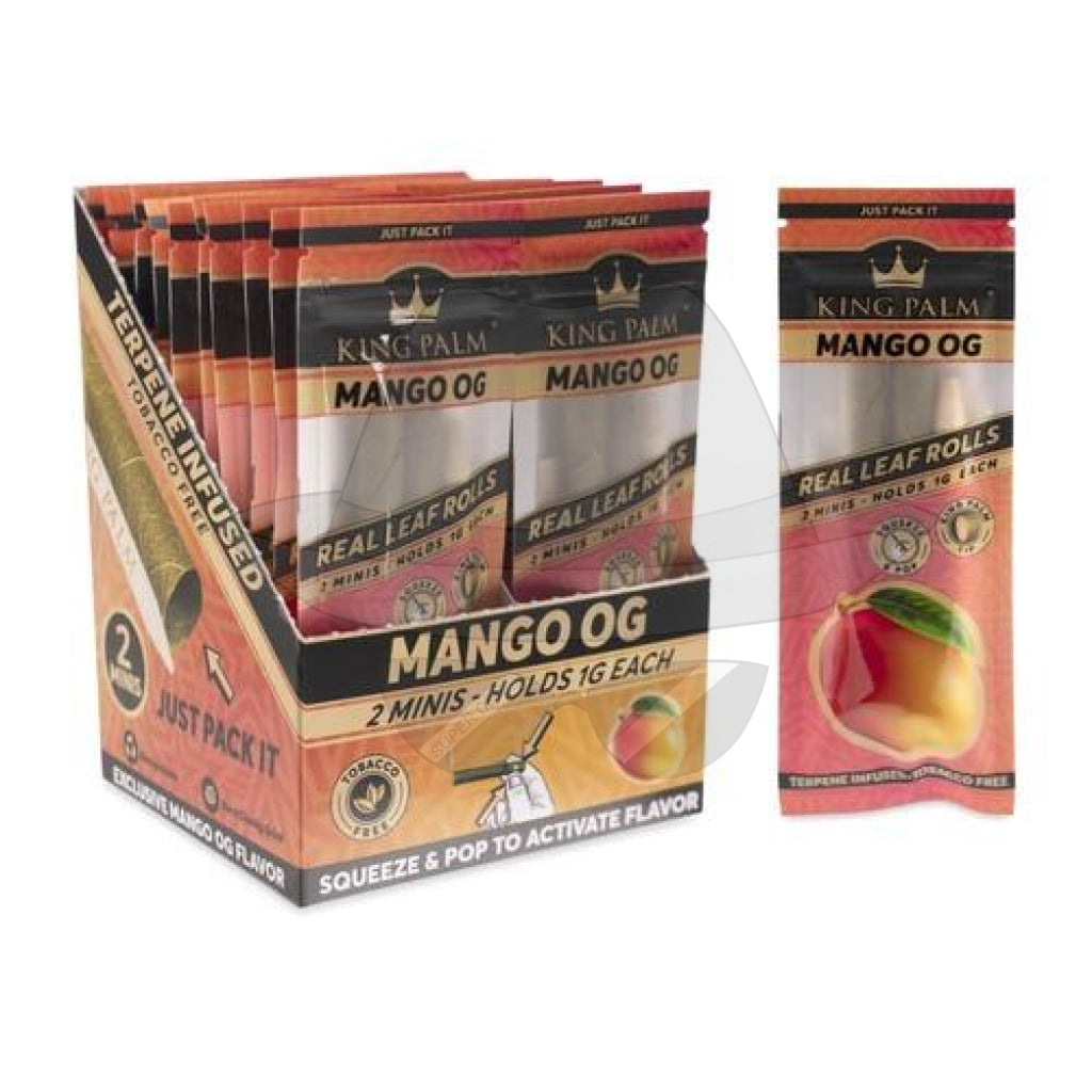 King Palm® 2 Minis Assorted Flavored Pre-Rolled Cones (20 Pack) Mango Og Rolling Papers
