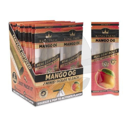 King Palm® 2 Minis Assorted Flavored Pre-Rolled Cones (20 Pack) Mango Og Rolling Papers