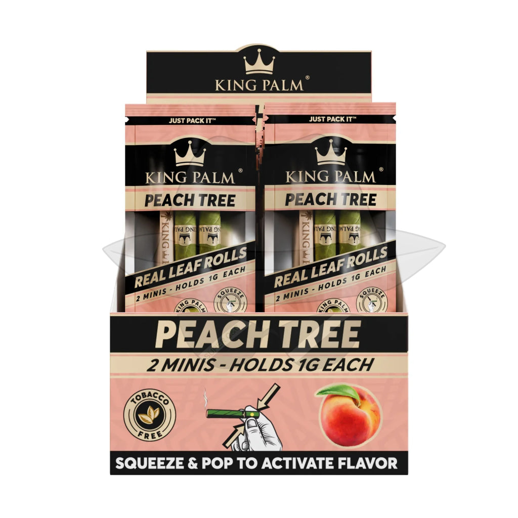 King Palm® 2 Minis Assorted Flavored Pre-Rolled Cones (20 Pack) Peach Tree Rolling Papers
