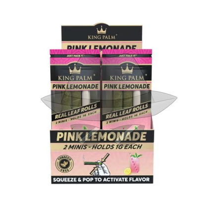 King Palm® 2 Minis Assorted Flavored Pre - Rolled Cones (20 Pack) Pink Lemonade Rolling Papers