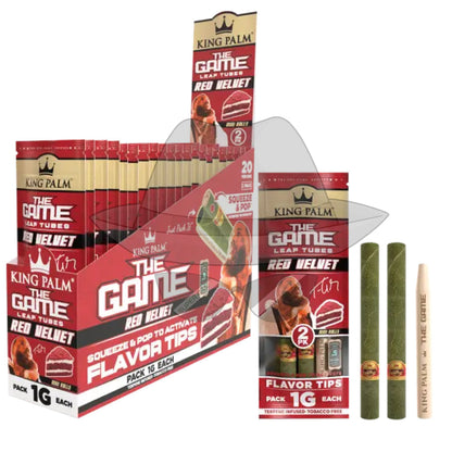 King Palm® 2 Minis Assorted Flavored Pre - Rolled Cones (20 Pack) Red Velvet Rolling Papers