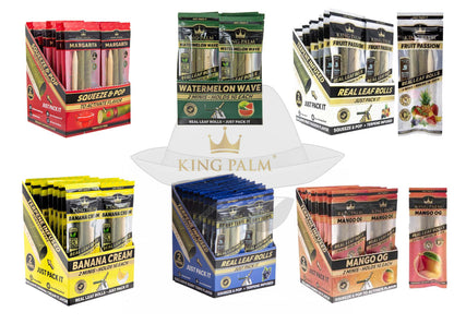 King Palm® 2 Minis Assorted Flavored Pre-Rolled Cones (20 Pack) Rolling Papers