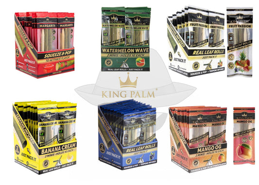 King Palm® 2 Minis Assorted Flavored Pre-Rolled Cones (20 Pack) Rolling Papers