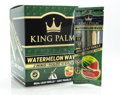 King Palm® 2 Minis Assorted Flavored Pre-Rolled Cones (20 Pack) Watermelon Wave Rolling Papers