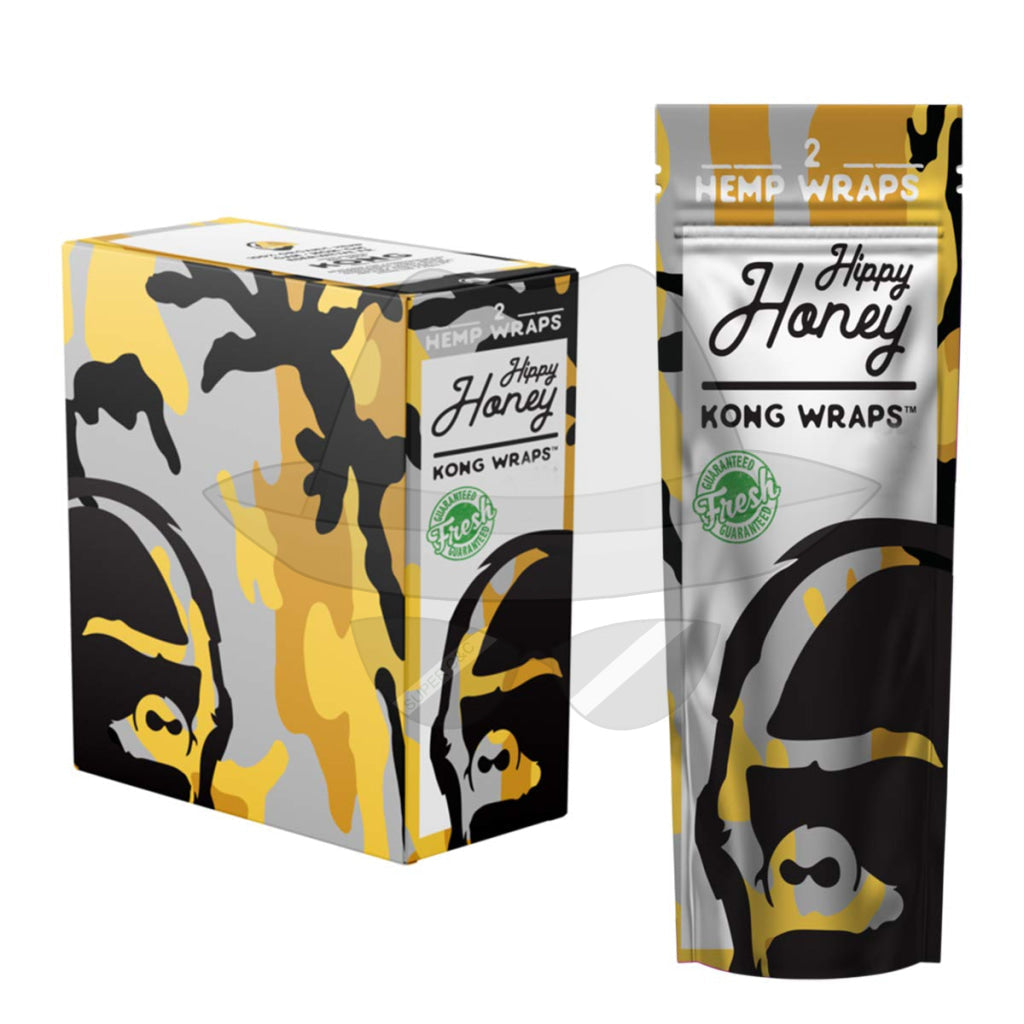 Kong Wraps 2Pk Blunt 25Ct Display ( Hippy Honey Rolling Papers