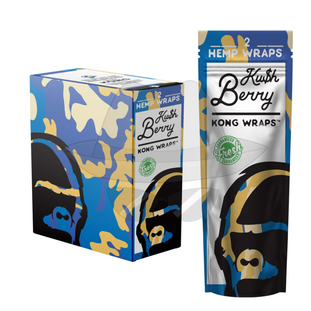 Kong Wraps 2Pk Blunt 25Ct Display ( Kush Berry Rolling Papers