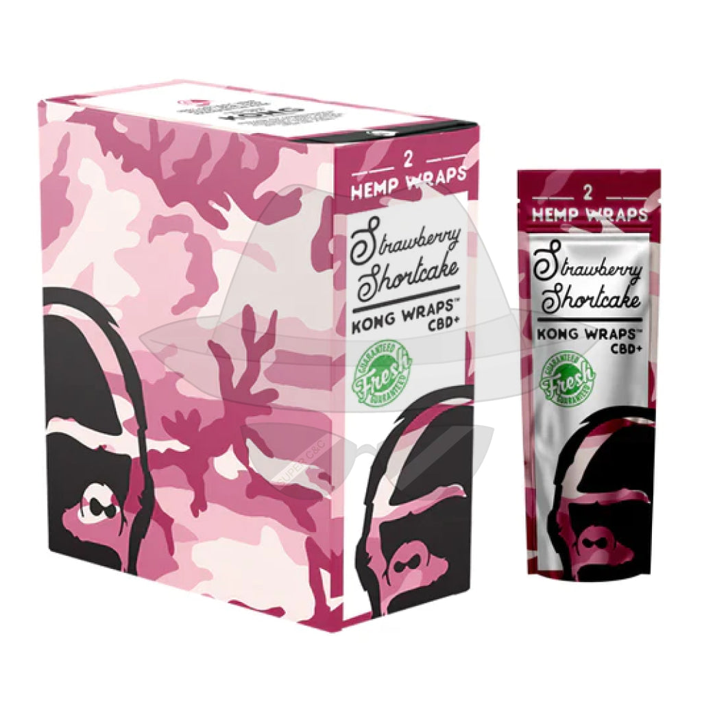 Kong Wraps 2Pk Blunt 25Ct Display ( Strawberry Sho Rolling Papers