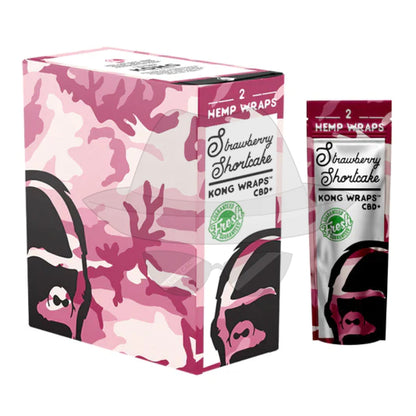 Kong Wraps 2Pk Blunt 25Ct Display ( Strawberry Sho Rolling Papers