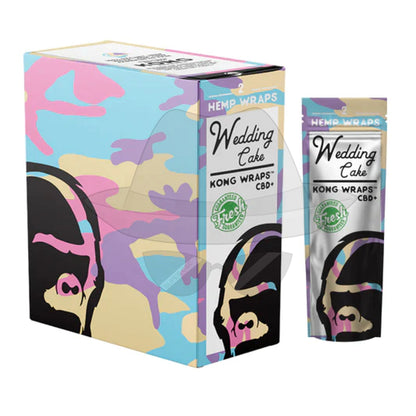 Kong Wraps 2Pk Blunt 25Ct Display ( Wedding Cake Rolling Papers