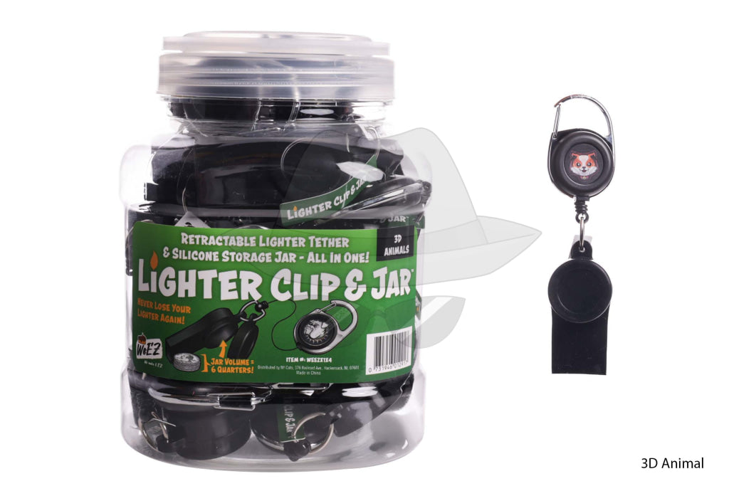Lighter Clip & Jar 3D Animals-24Ct Accessories