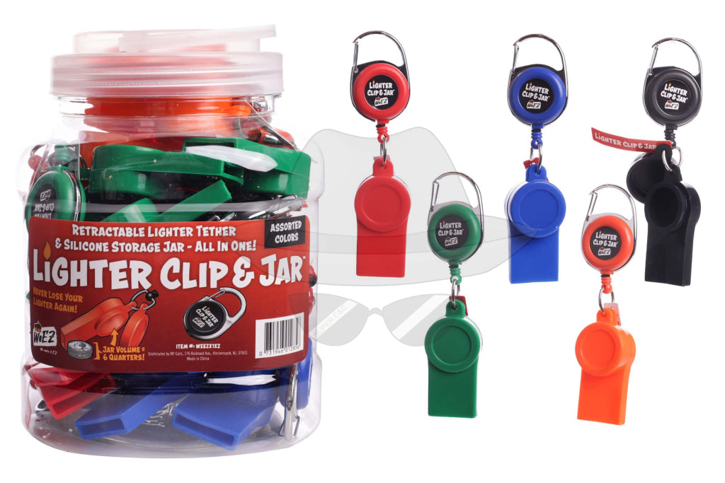 Lighter Clip & Jar Assorted Color-24Ct Accessories