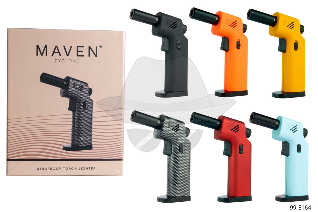 Maven Cyclone | Premium Handheld Angled Table Torch Lighter Mix 6Pcs