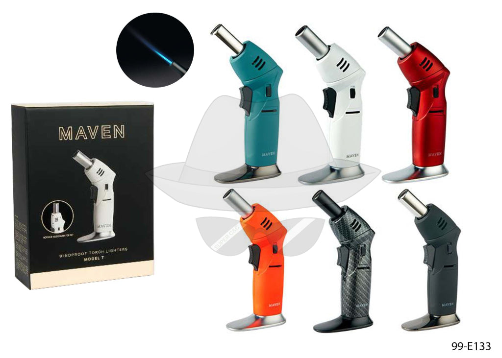 Maven Model T Windproof Torch Lighters Mix 6Pcs Lighter