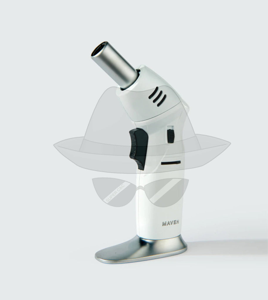 Maven Model T Windproof Torch Lighters White Lighter
