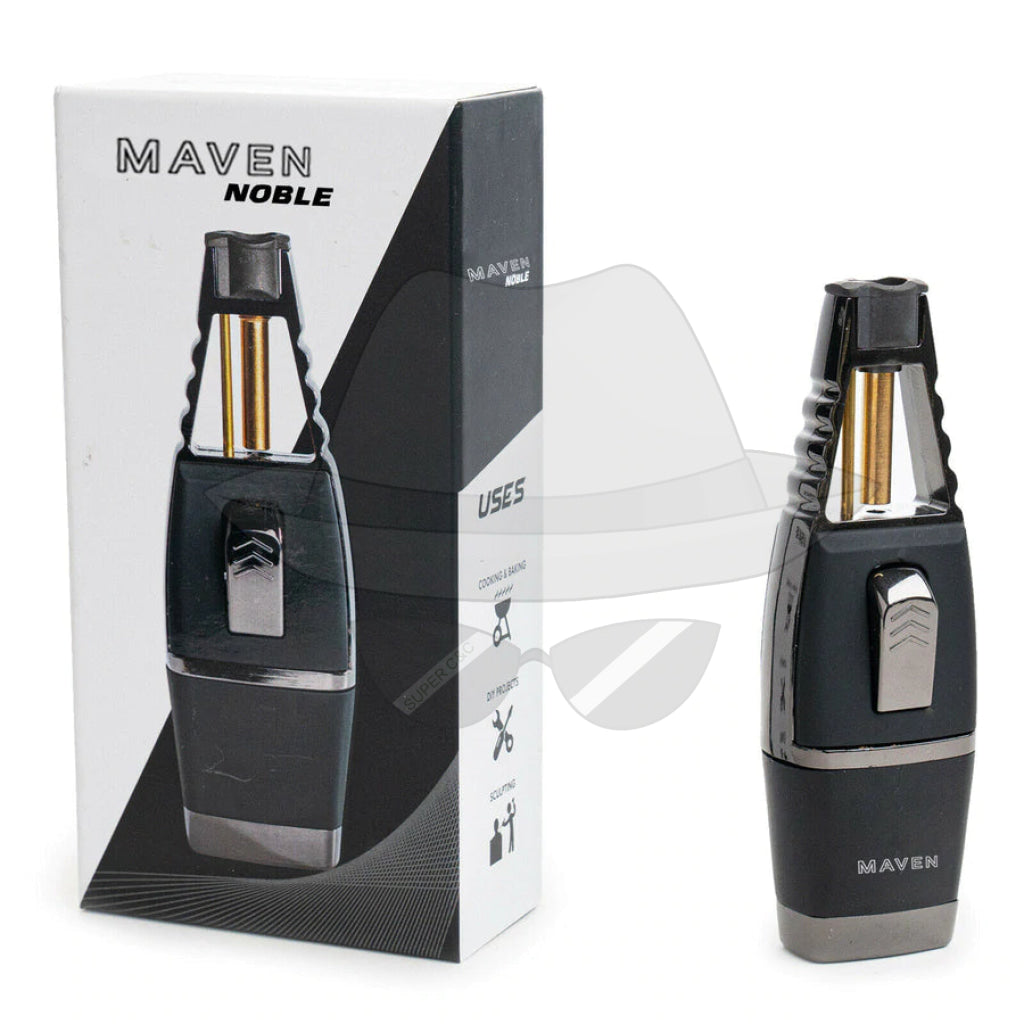 Maven Noble | Premium Handheld Straight Angle Torch Lighter Black