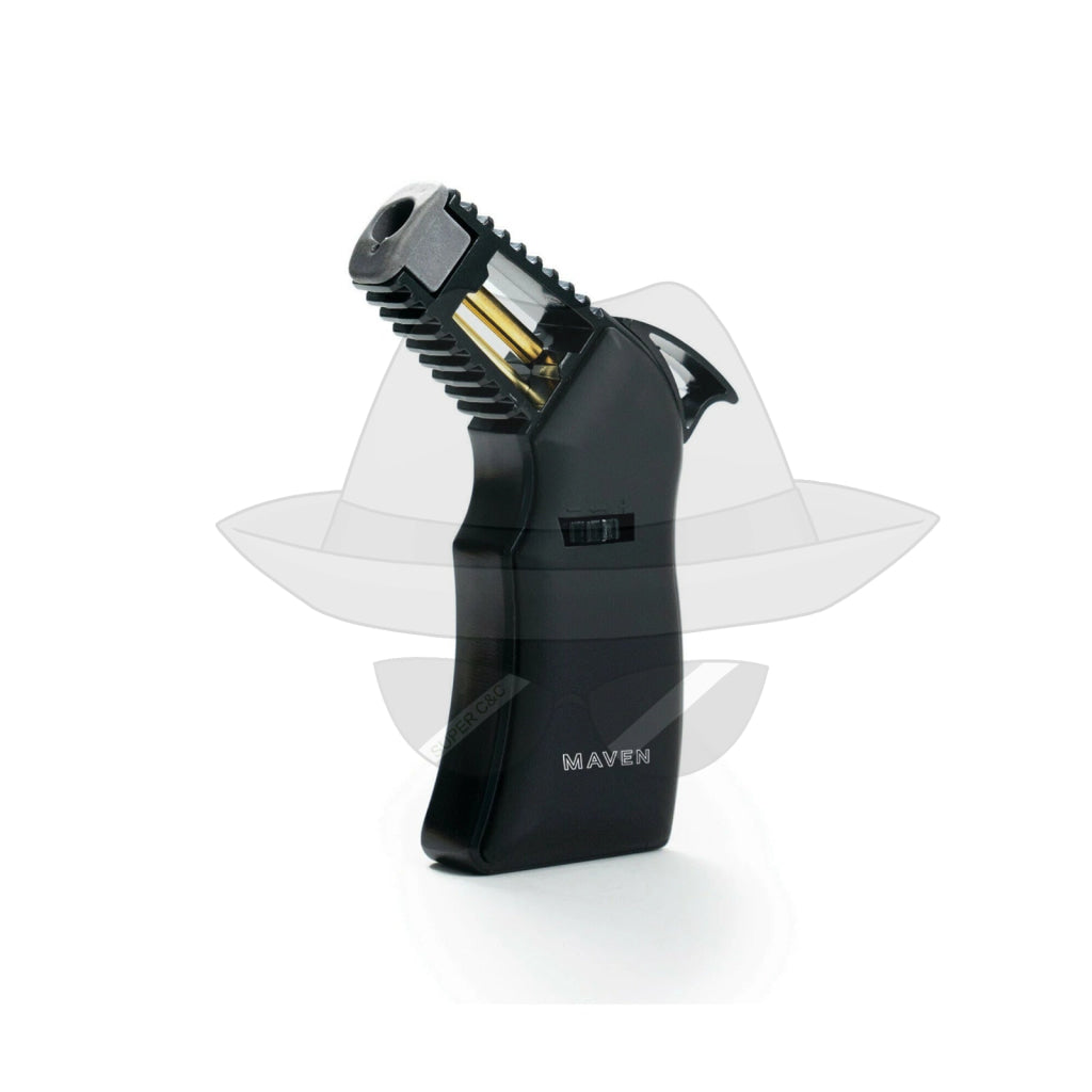 Maven Perfect Machine | Premium Angled Jet Handheld Torch Lighter Black