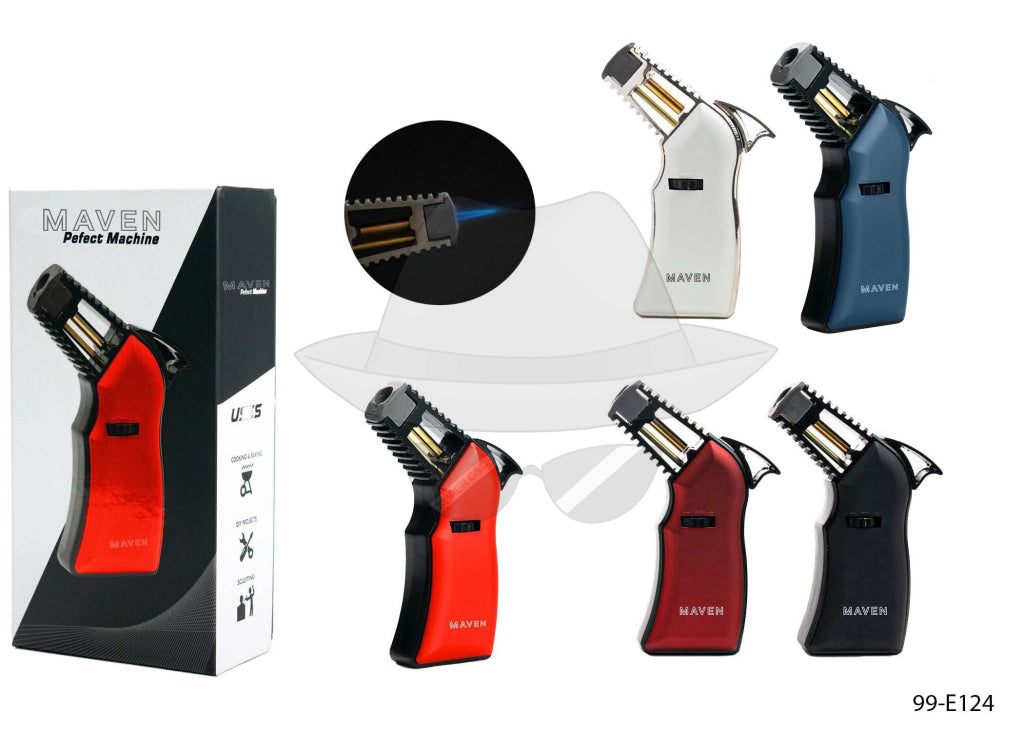 Maven Perfect Machine | Premium Angled Jet Handheld Torch Lighter Mix 5Pcs