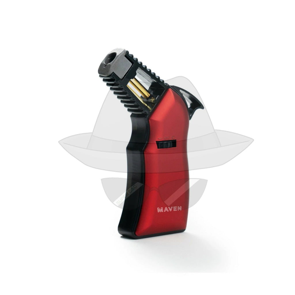 Maven Perfect Machine | Premium Angled Jet Handheld Torch Lighter Red