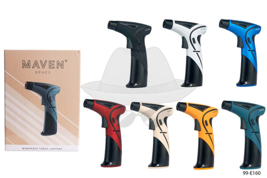 Maven Space | Premium Handheld Angled Single Jet Table Torch Lighter Mix 7Pcs