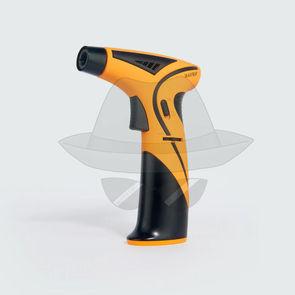 Maven Space | Premium Handheld Angled Single Jet Table Torch Lighter Yellow